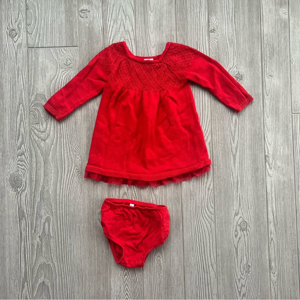 Cat & Jack Res Sweater Dress with Bloomers 18M
